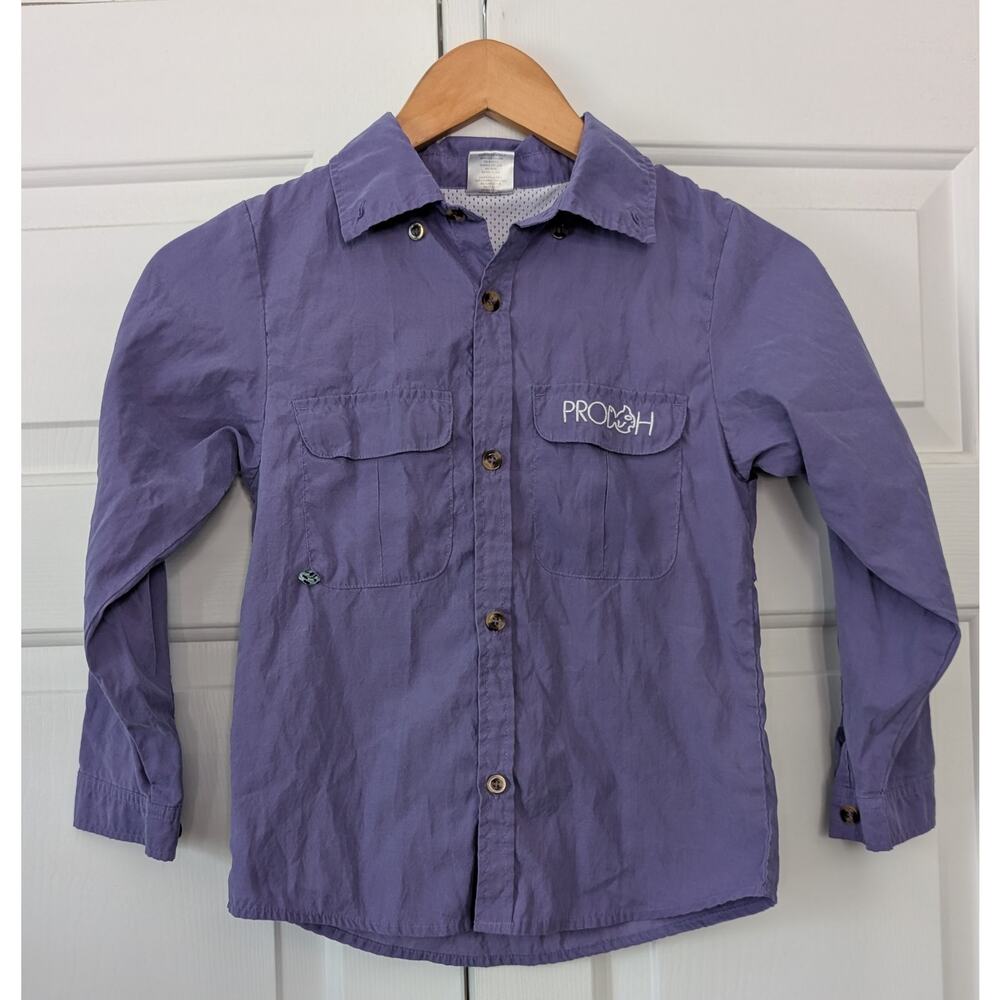 Prodoh Youth Purple Long Sleeve Vented Fishing Shirt